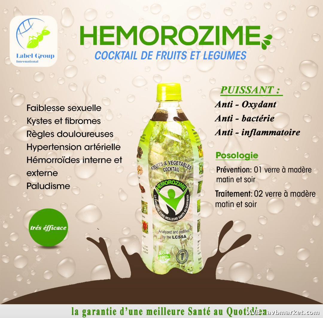 Hemorozime cocktail de fruits et légumes pour le bien-être au quotidien