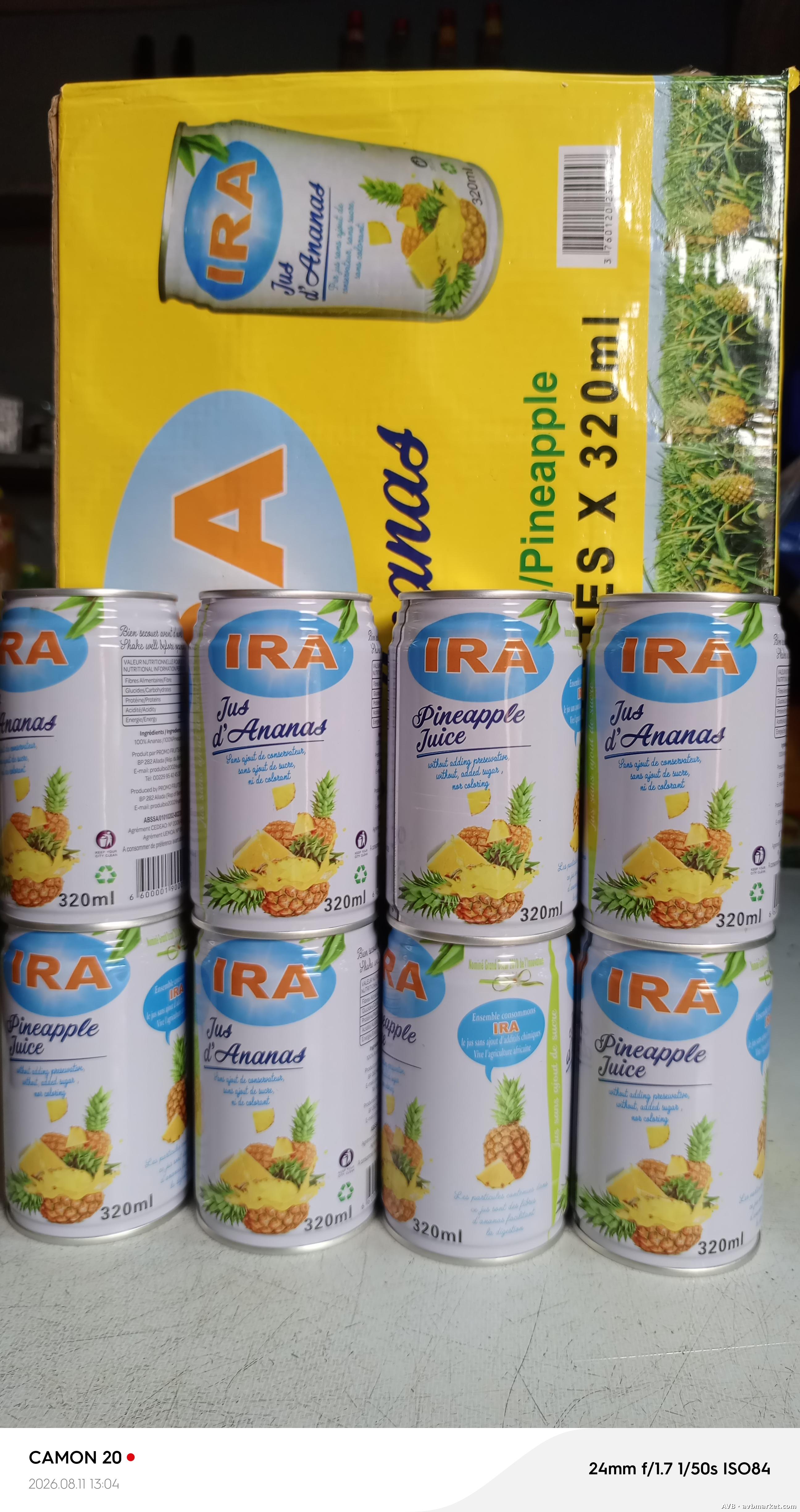 Jus d'ananas IRA