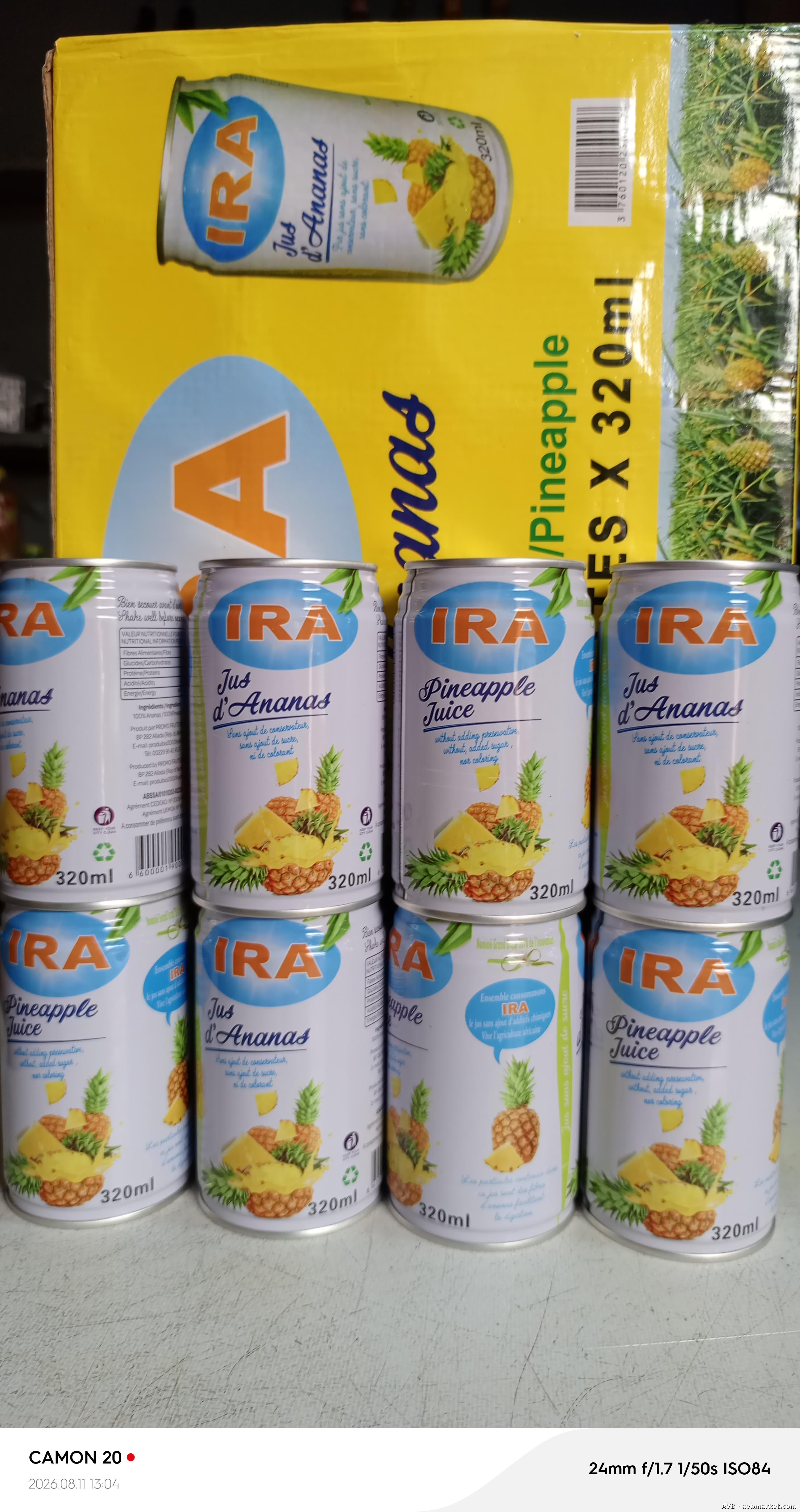 Jus d'ananas IRA