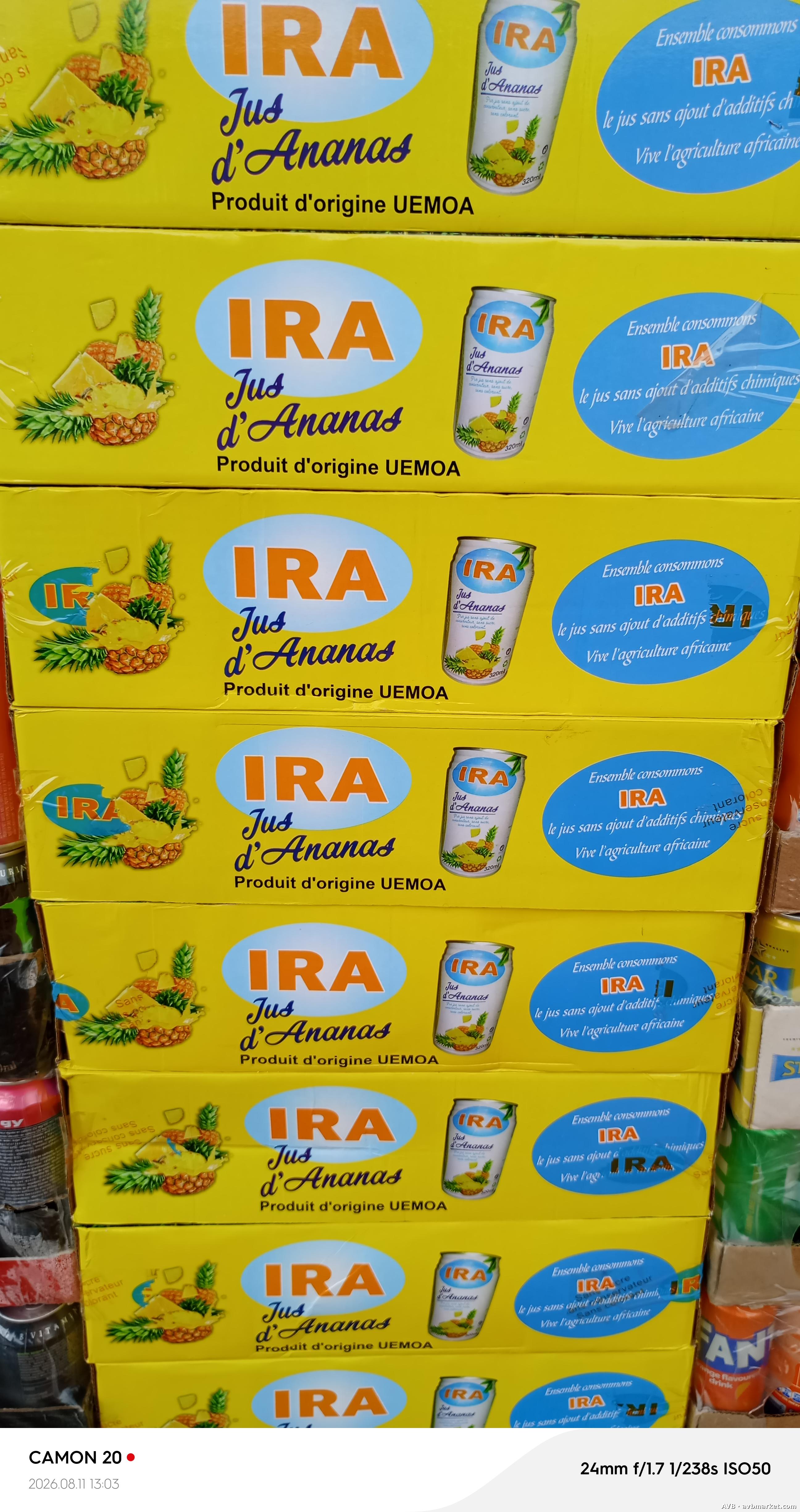 Jus d'ananas IRA
