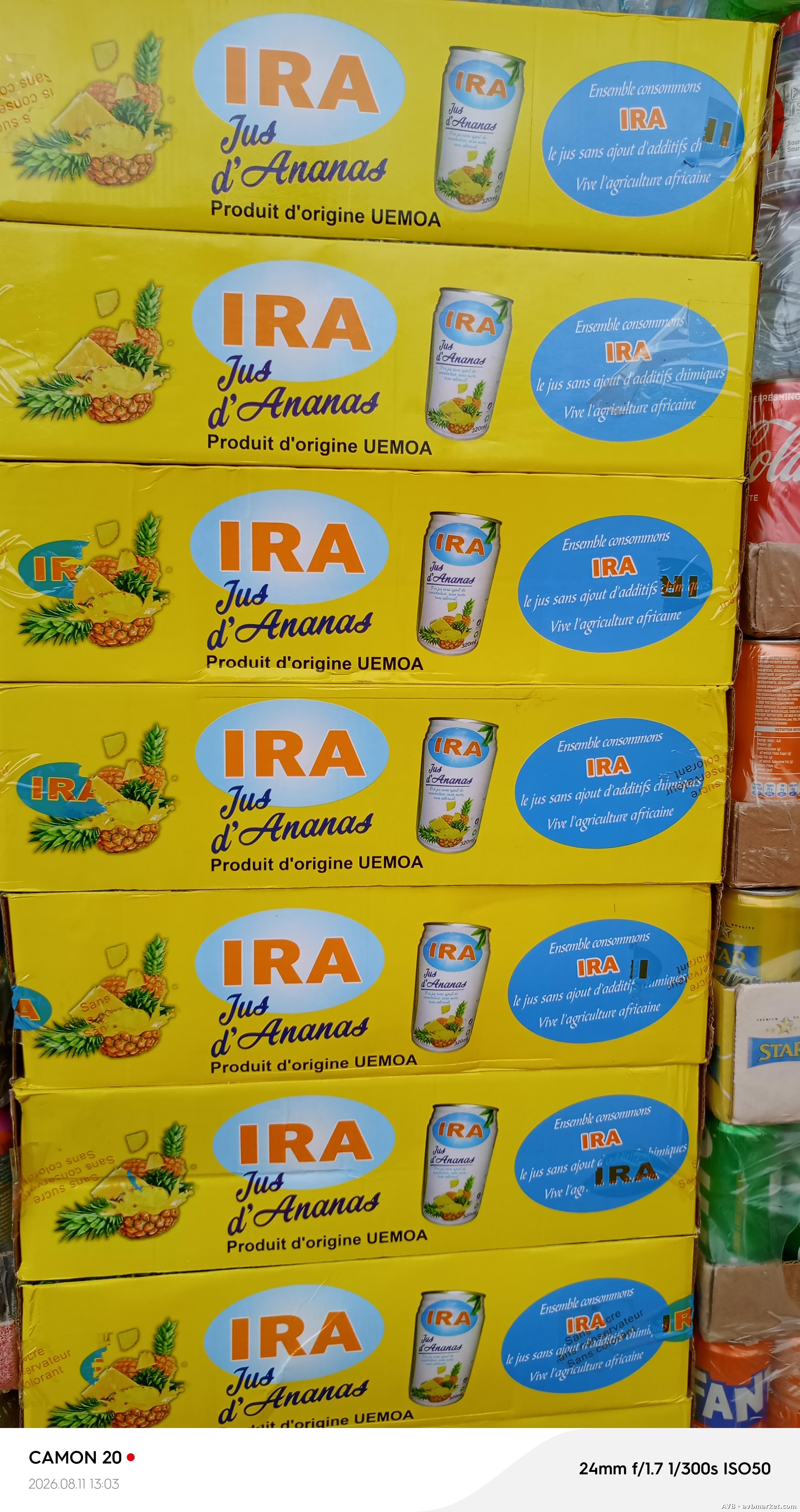 Jus d'ananas IRA