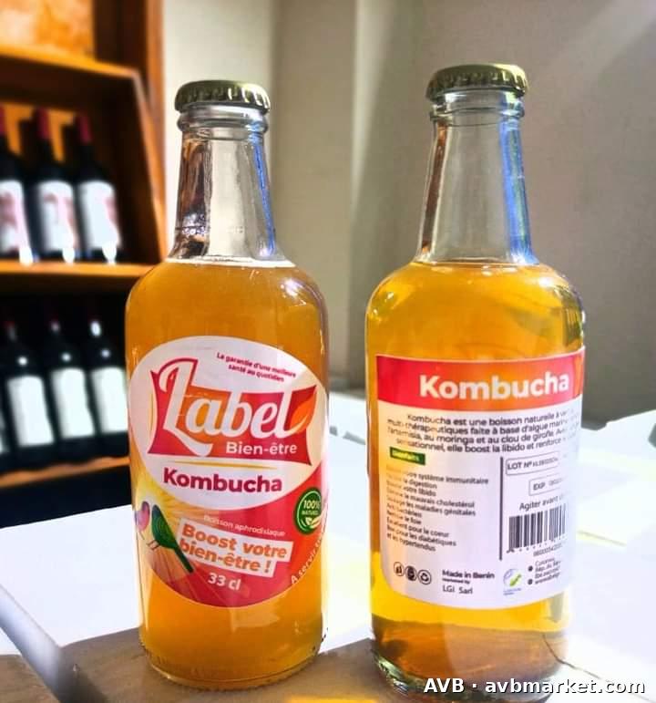 Kombucha Label Bien-être - Boisson fermentée naturelle 33cl