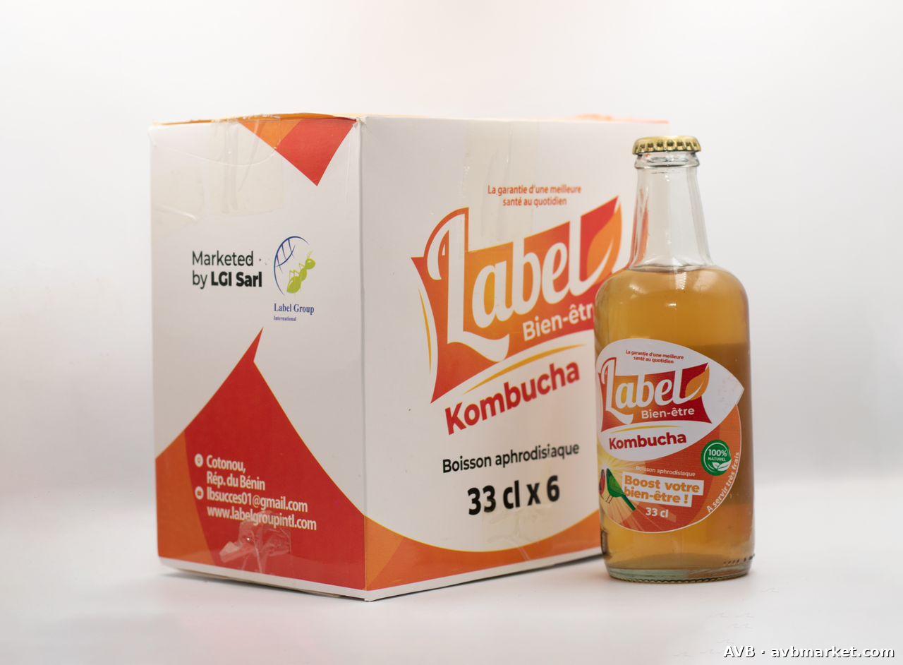 Kombucha Label Bien-être - Boisson fermentée naturelle 33cl