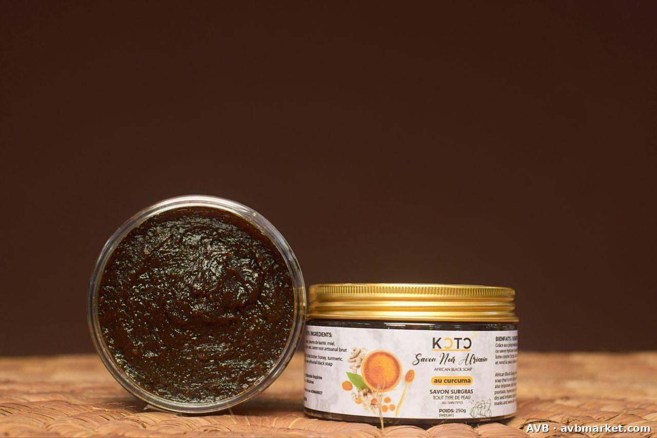 Savon noir au curcuma
