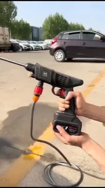 Vidéo — Pistolet D’arrosage Rechargeable Haute Pression