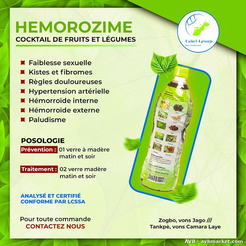 Hemorozime cocktail de fruits et légumes pour le bien-être au quotidien